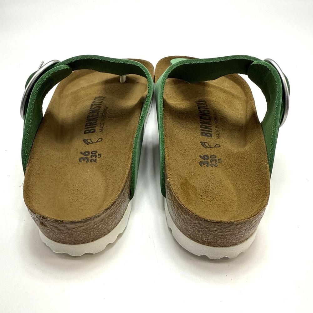Birkenstock Gizeh Big Buckle Bold Jade Nubuck Leather Womens Size 5 - Picture 4 of 5